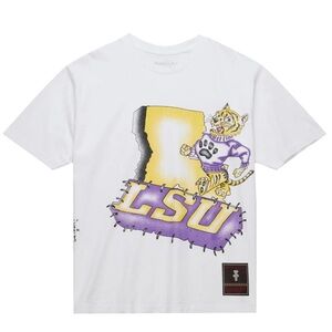 Travis Scott x Mitchell & Ness LSU Tigers Hand-Drawn T-Shirt